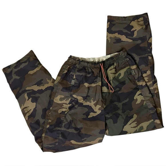Unisex Youth XL Reversible Camo Pants Khaki OTB Boys Fishing Hunting Camping - Picture 1 of 7